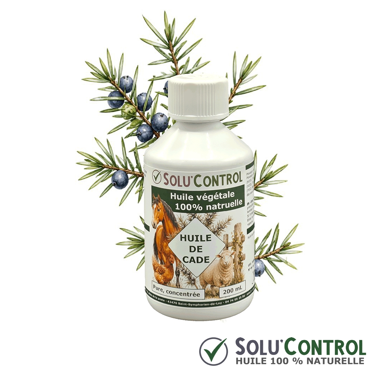Huile de Cade Pure et Concentrée – Multi-Usages Traditionnels – Animaux, Bois et Jardin Solu