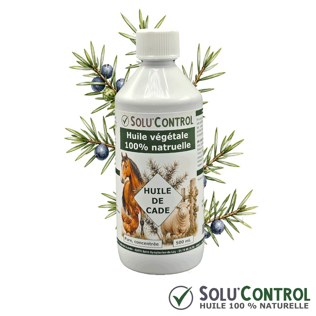 Huile de Cade Pure et Concentrée – Multi-Usages Traditionnels – Animaux, Bois et Jardin Solu