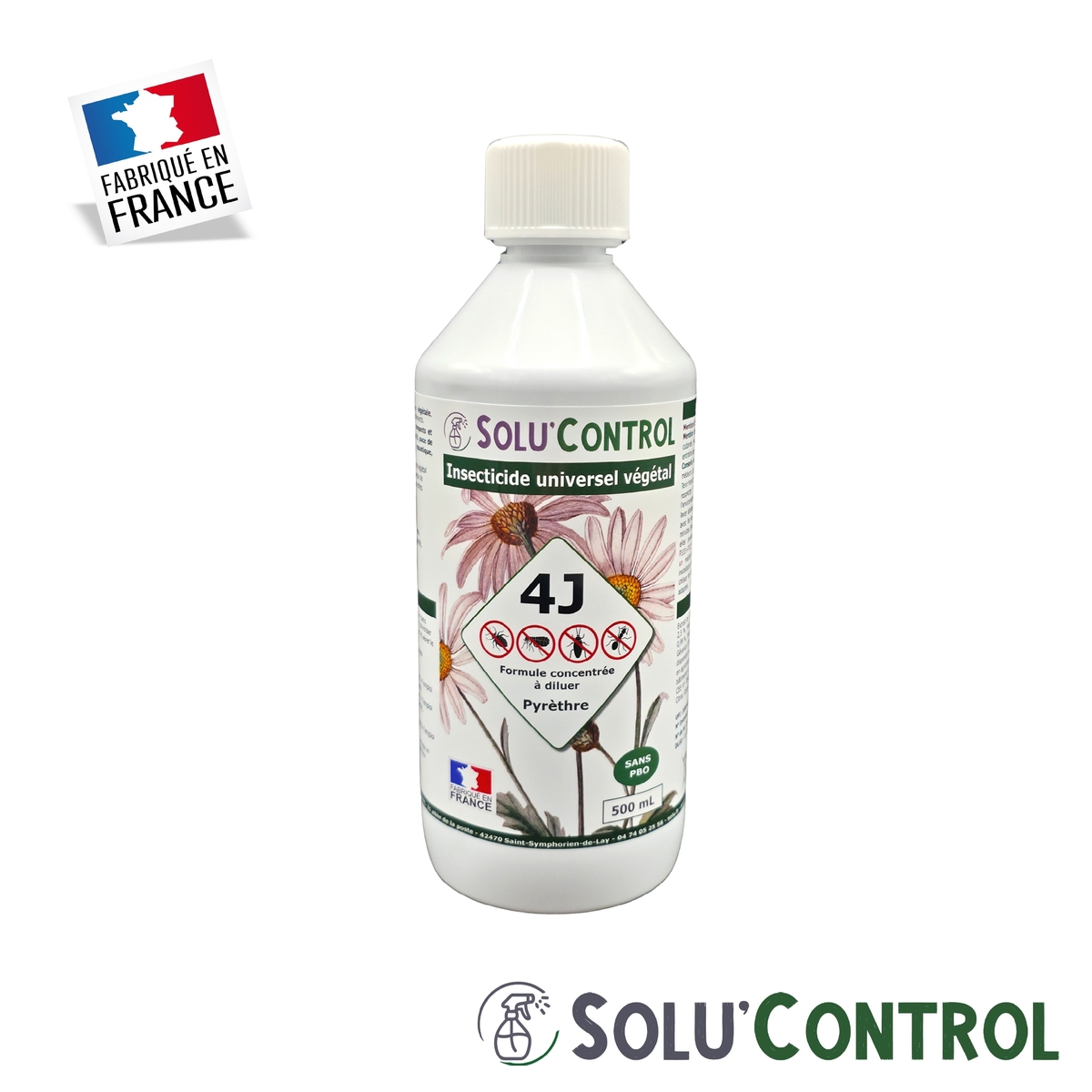 Insecticide Végétal 4J Concentré – Actifs 100% végétaux, pyréthrines naturelles & huiles essentielles