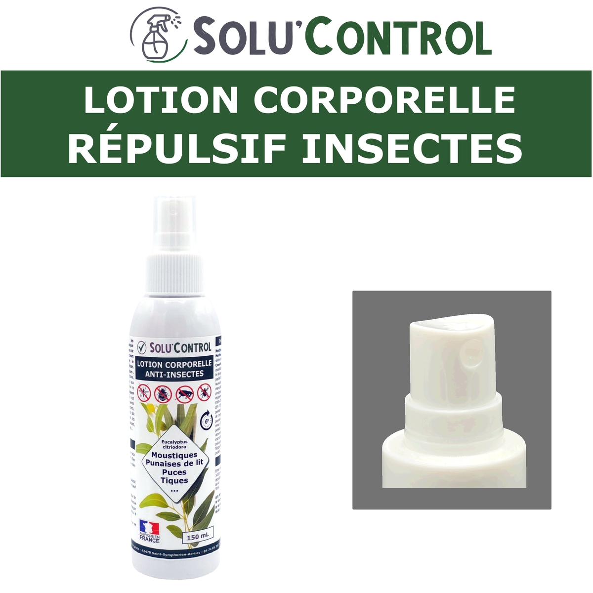 Lotion Corporelle Répulsif Insectes, Solu
