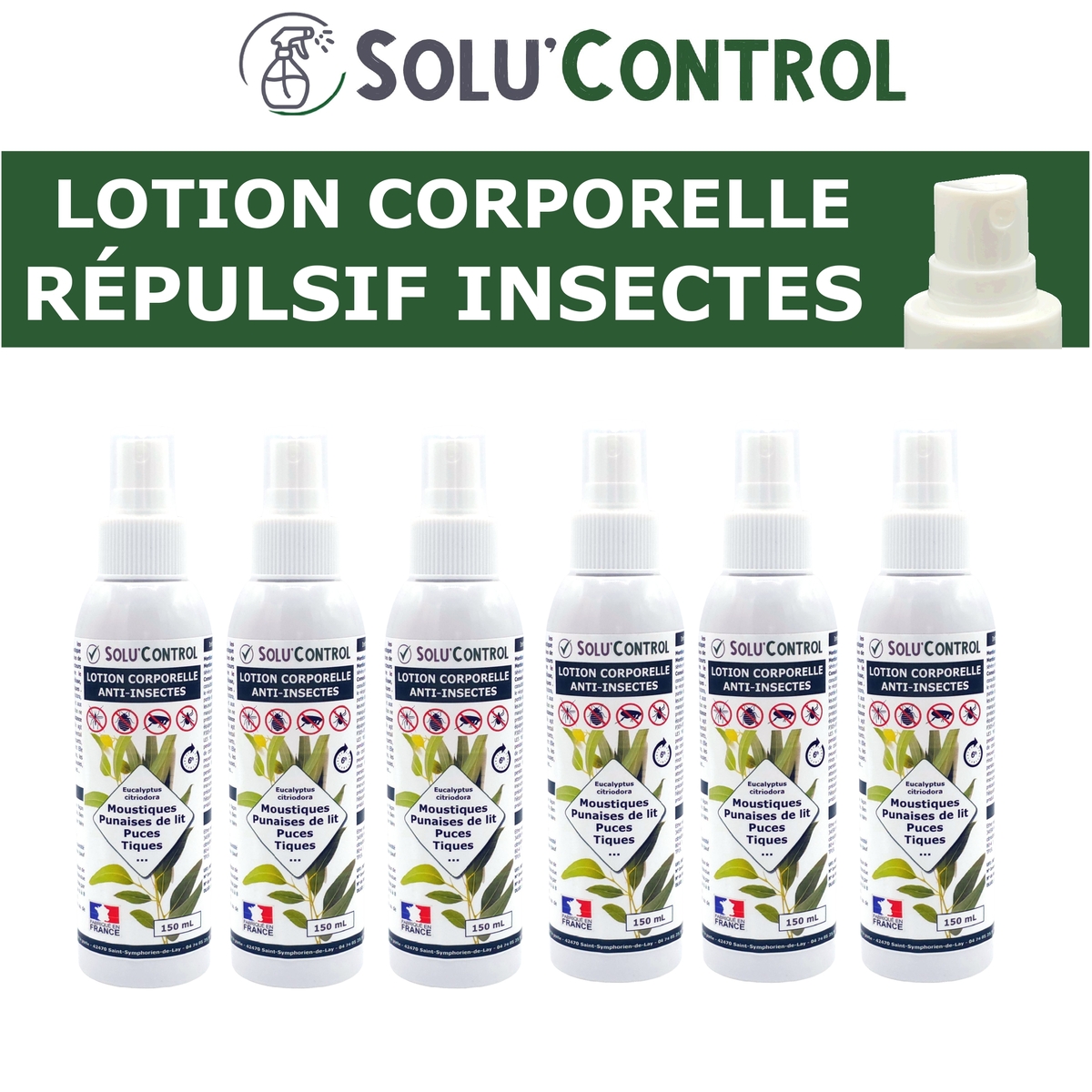 Lotion Corporelle Répulsif Insectes, Solu