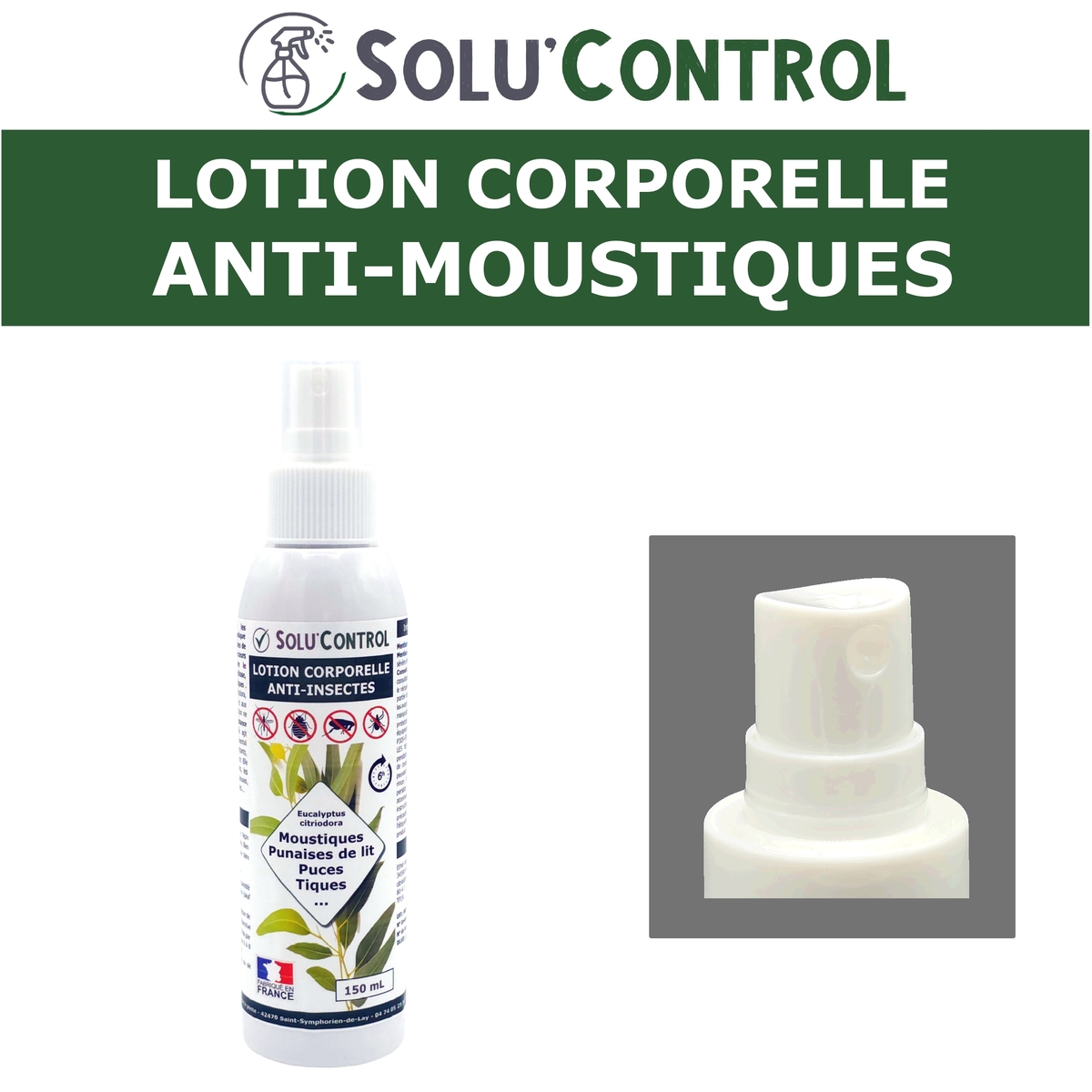 Lotion Corporelle Répulsif Moustiques, Solu