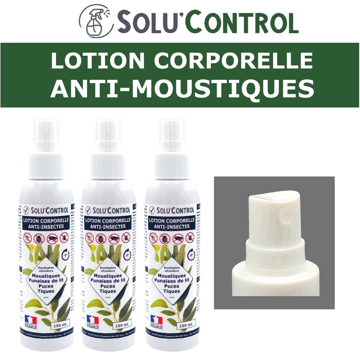 Lotion Corporelle Répulsif Moustiques, Solu
