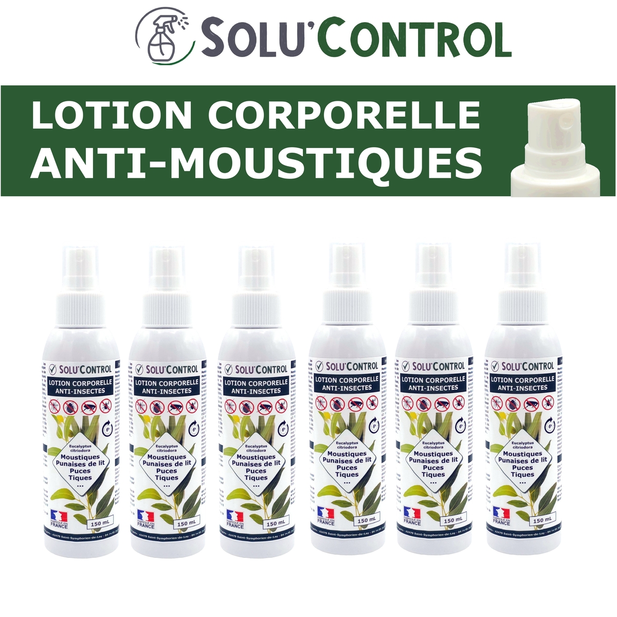 Lotion Corporelle Répulsif Moustiques, Solu