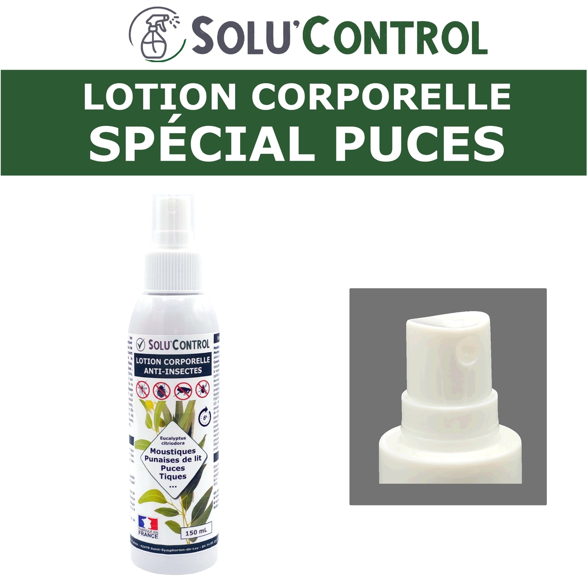 Lotion Corporelle Répulsif Puce, Solu