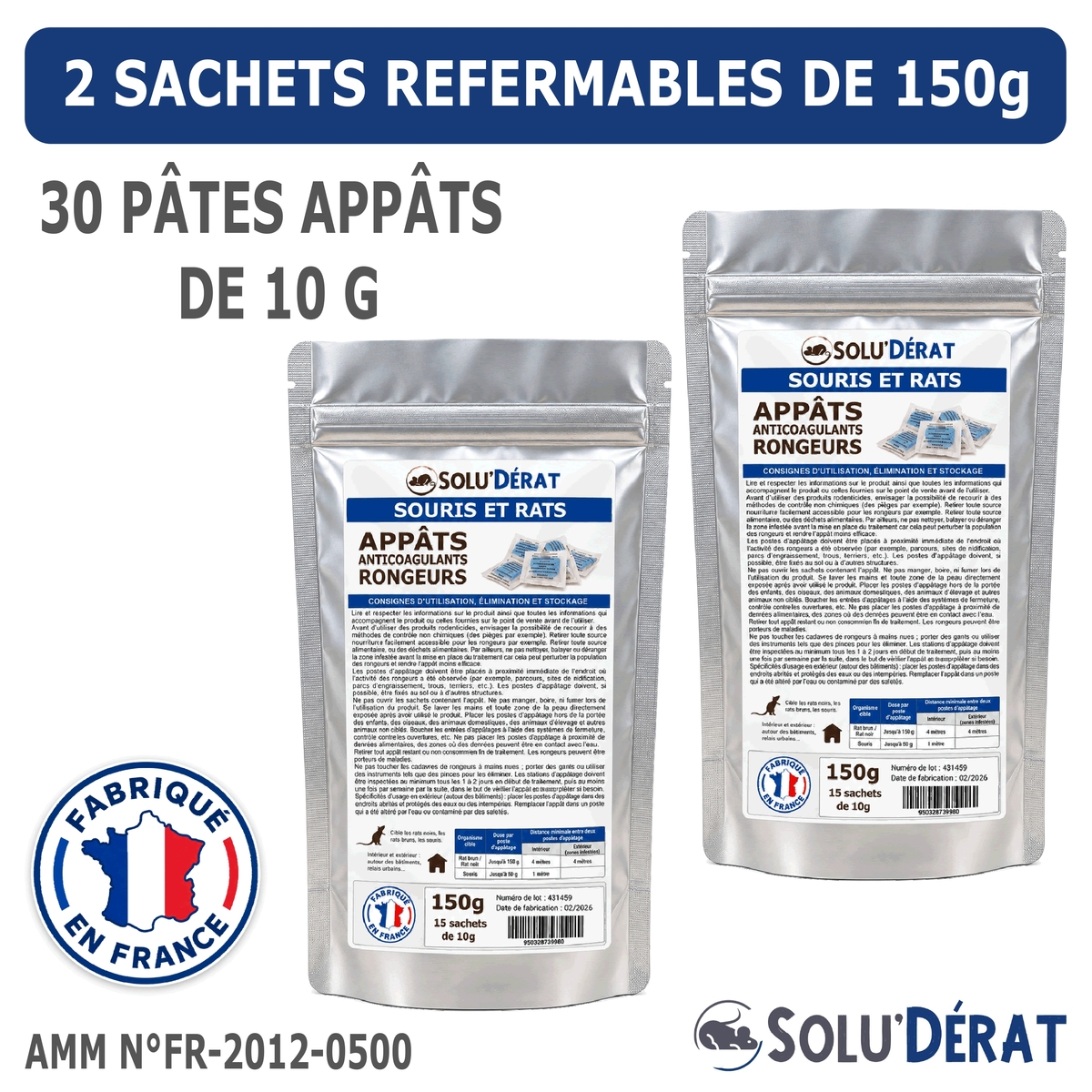 Kit traitement souris avec postes d