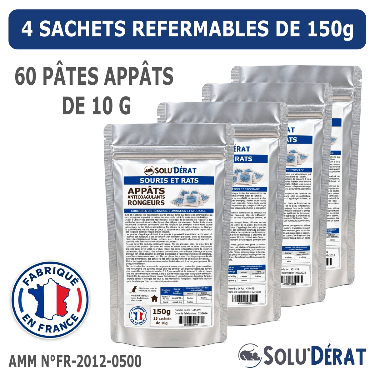 Kit traitement souris avec postes d