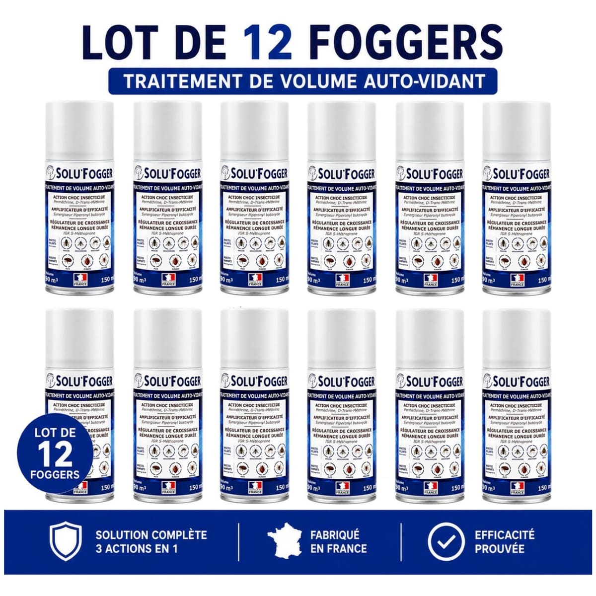 Insecticide fumigène spécial insectes rampants et volants, SOLU