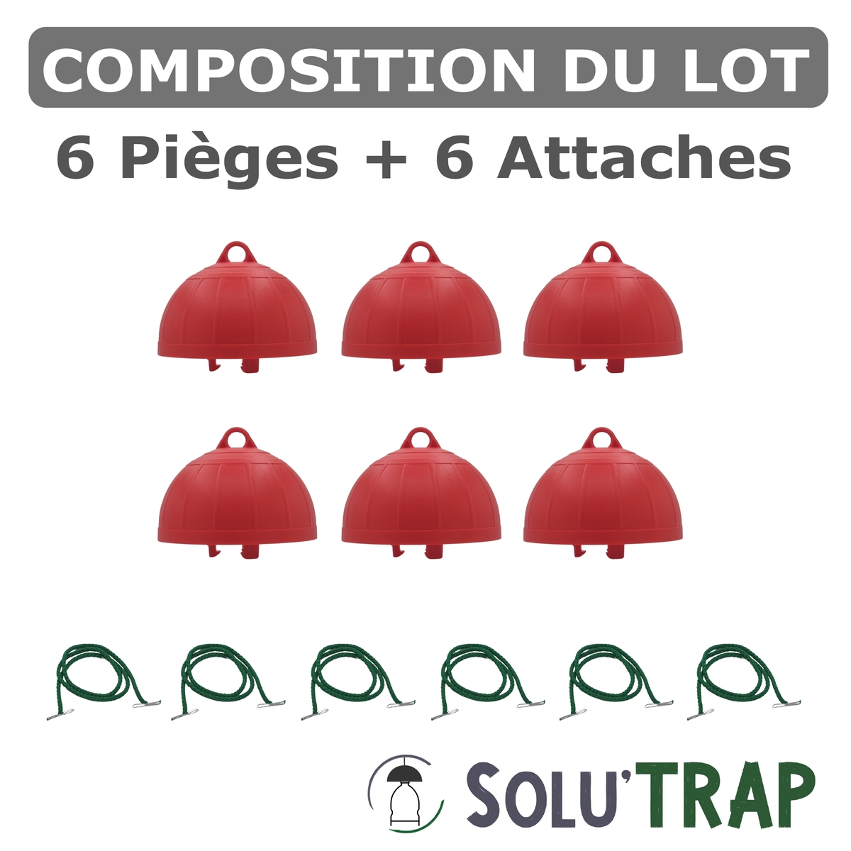 Piège à bouteille universel Rouge pour la mouches de la Cerise et Fruits Rouges - SOLU
